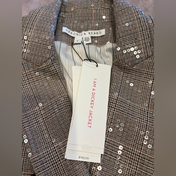Veronica Beard :6 Women's Sequin-Embellished Blazer Miller Dickey Jacket - Picture 5 of 12
